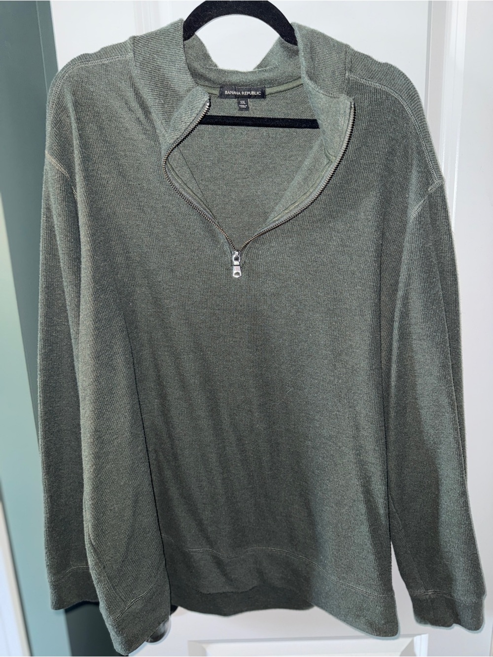 Banana Republic Green Quarter Zip Sweater